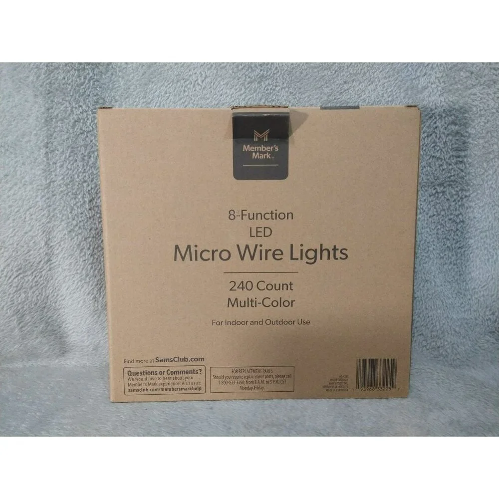 Members Mark Lights Multi Color 8 Function LED Micro Wire 240 Count Battery